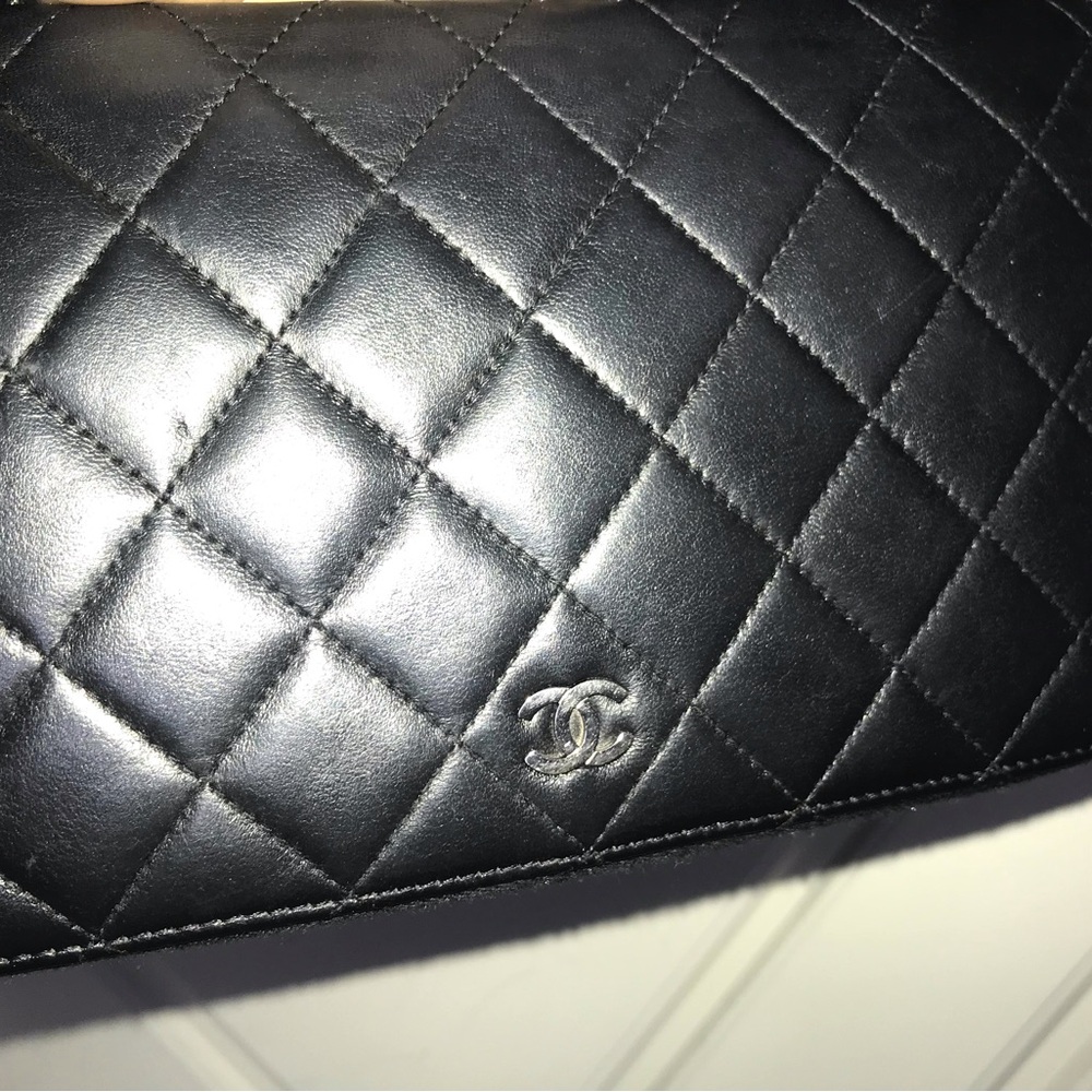 Authentic Chanel Wallet with Added Chain - Comes with Box and Card - Picture 14 of 16